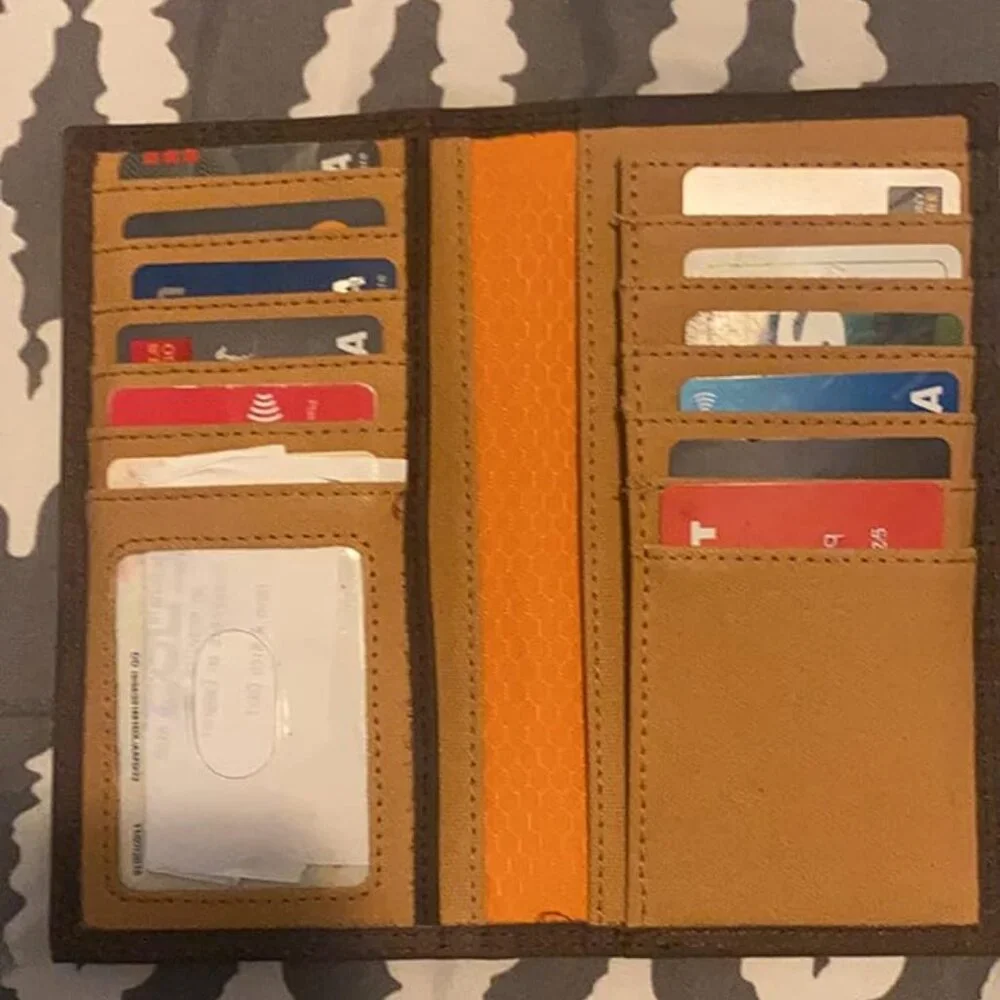 Timberland PRO Men's Leather Long Bifold Rodeo Wallet with RFID